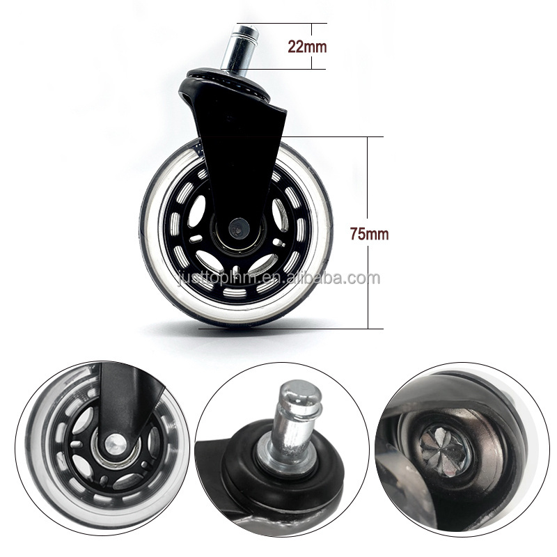 Heavy Duty Rollerblade wheel Office Chair Caster Wheels for All Floors Replacement wheel