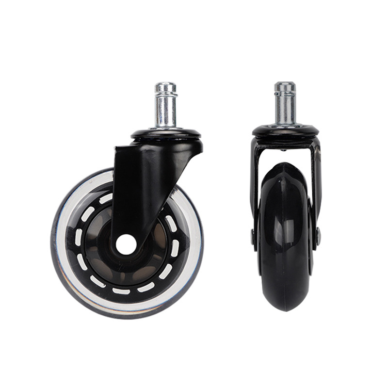 Office Chair Caster Wheels Replacement Rubber Chair Casters for Hardwood Floors and Carpet, Heavy Duty Office Chair Ca