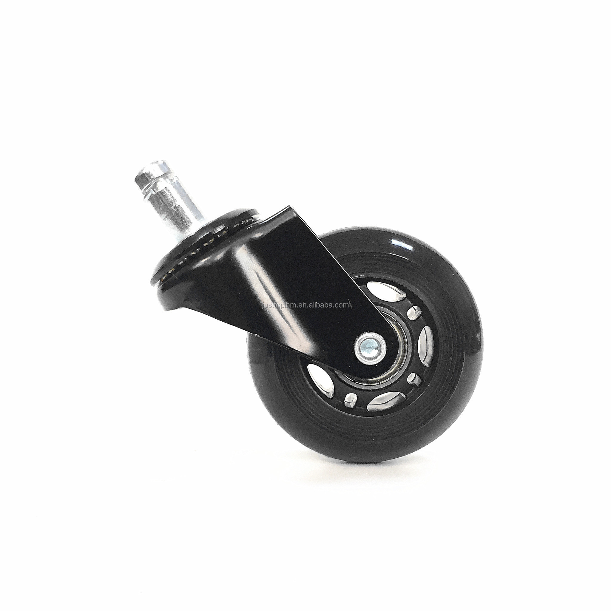 Office Chair Wheels Black Replacement Rubber Chair casters for Hardwood Floors and Carpet Heavy Duty Office Chair caster