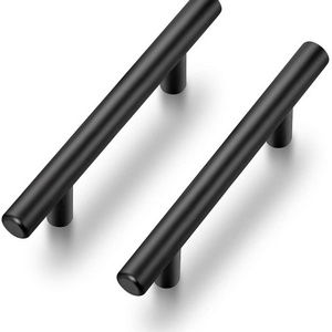 Cabinet Pulls Matte Black Stainless Steel Kitchen Drawer Pulls Cabinet Handles 5inch Length, 3inch Hole Center