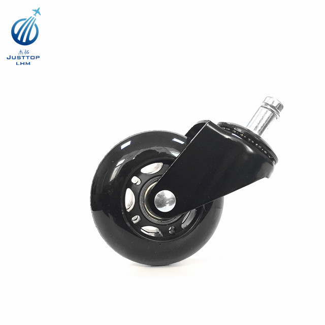 PU wheel black rollerable 2.5