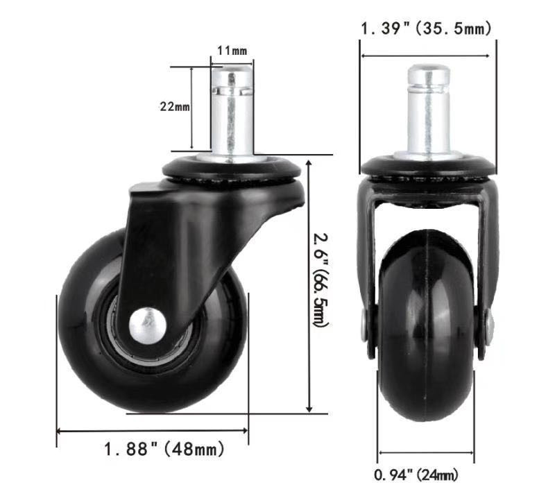 2 Inch Chair Caster Wheel Office Chair Caster Wheels for All Floors