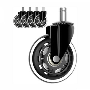 Office Chair Wheels for Carpet and Wood Floor Rubber Casters Wheels Replacement for Computer Gaming Chair