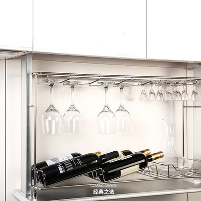 Wine Glass Holder Rack Use Under Cabinet, Shelf - Hanging Storage Organizer for Stemware in Home Bar, Kitchen, Dining Room