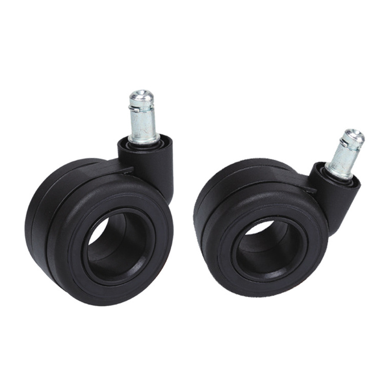 Office chair wheels replacement rubber chair casters for hardwood floors and carpet, Fits 98%