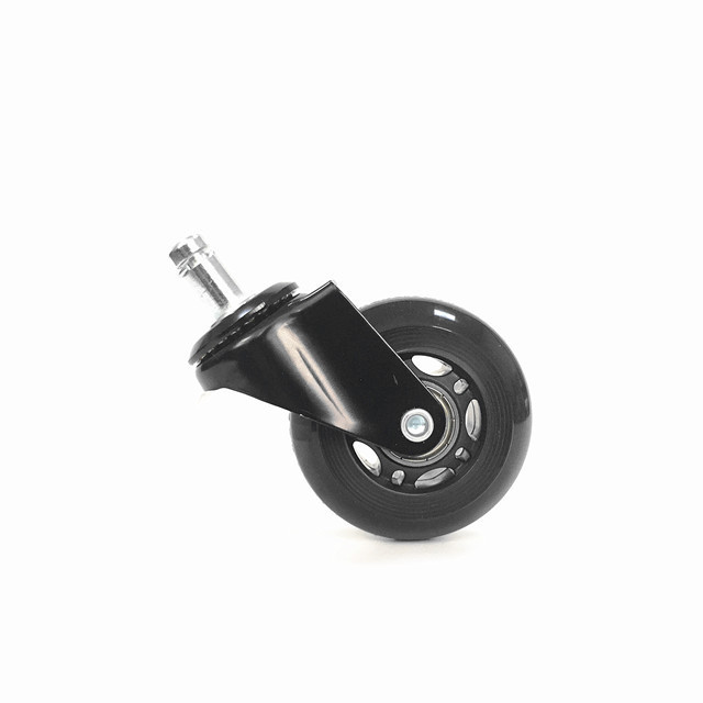 PU wheel black rollerable 2.5