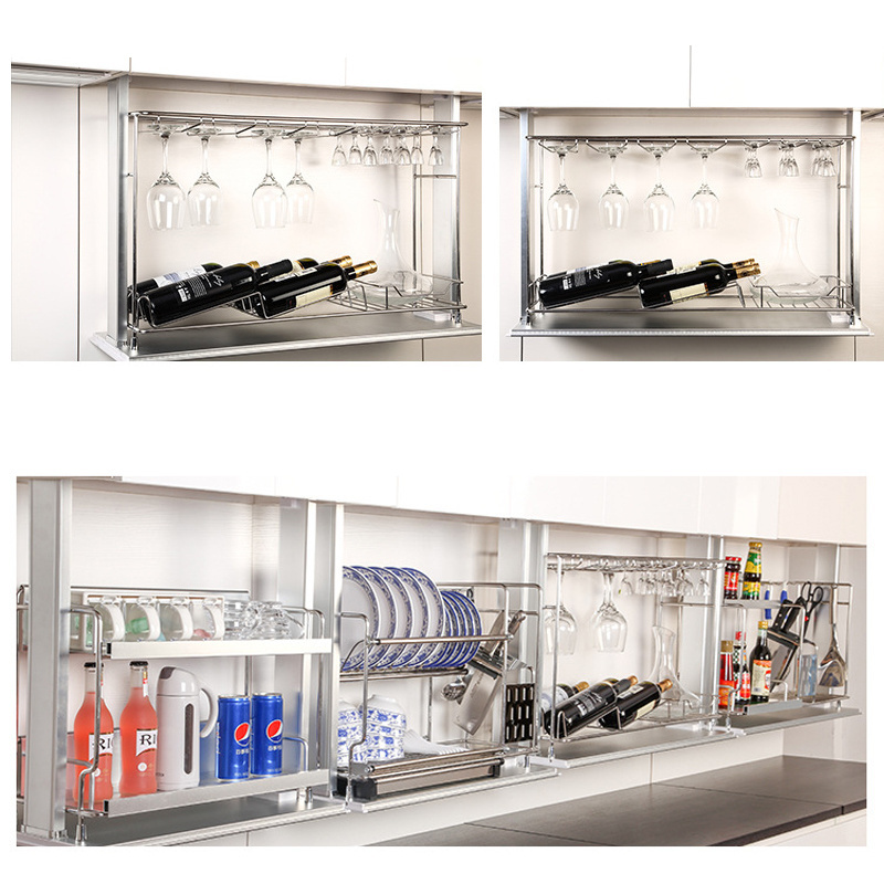 Wine Glass Holder Rack Use Under Cabinet, Shelf - Hanging Storage Organizer for Stemware in Home Bar, Kitchen, Dining Room