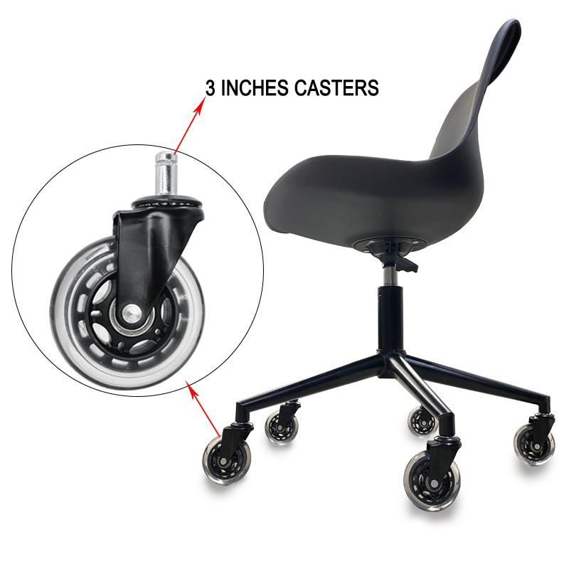 JUSTTOP Office Chair Caster Wheels Set of 5 for Tile, Hardwood Floors and Carpets