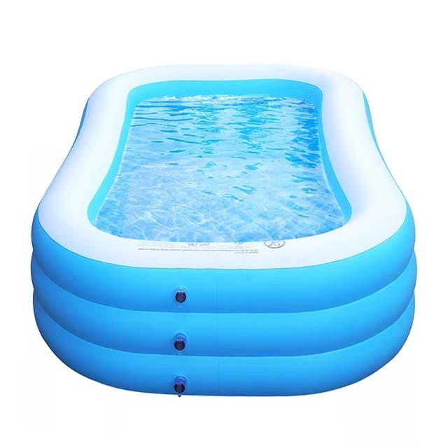 Wear-resistant PVC three-ring swimming pool home paddling pool inflatable swimming pool for kid and adult