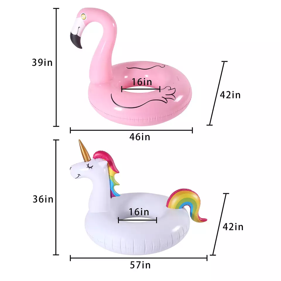 120cm Pink Flamingo Swimming Ring Inflatable Floats Pool Toys Adult Swim Laps Water Raft Air Mattress DHL Freeshipping