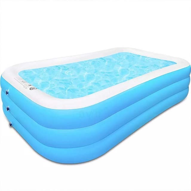 Wear-resistant PVC three-ring swimming pool home paddling pool inflatable swimming pool for kid and adult