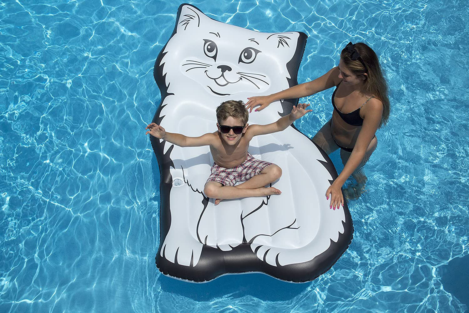 Inflatable Animal Cat Pool Float Swimming Pool Inflatables air Mattress Ride-on Summer Party Pool Toys Raft Lounge for kids