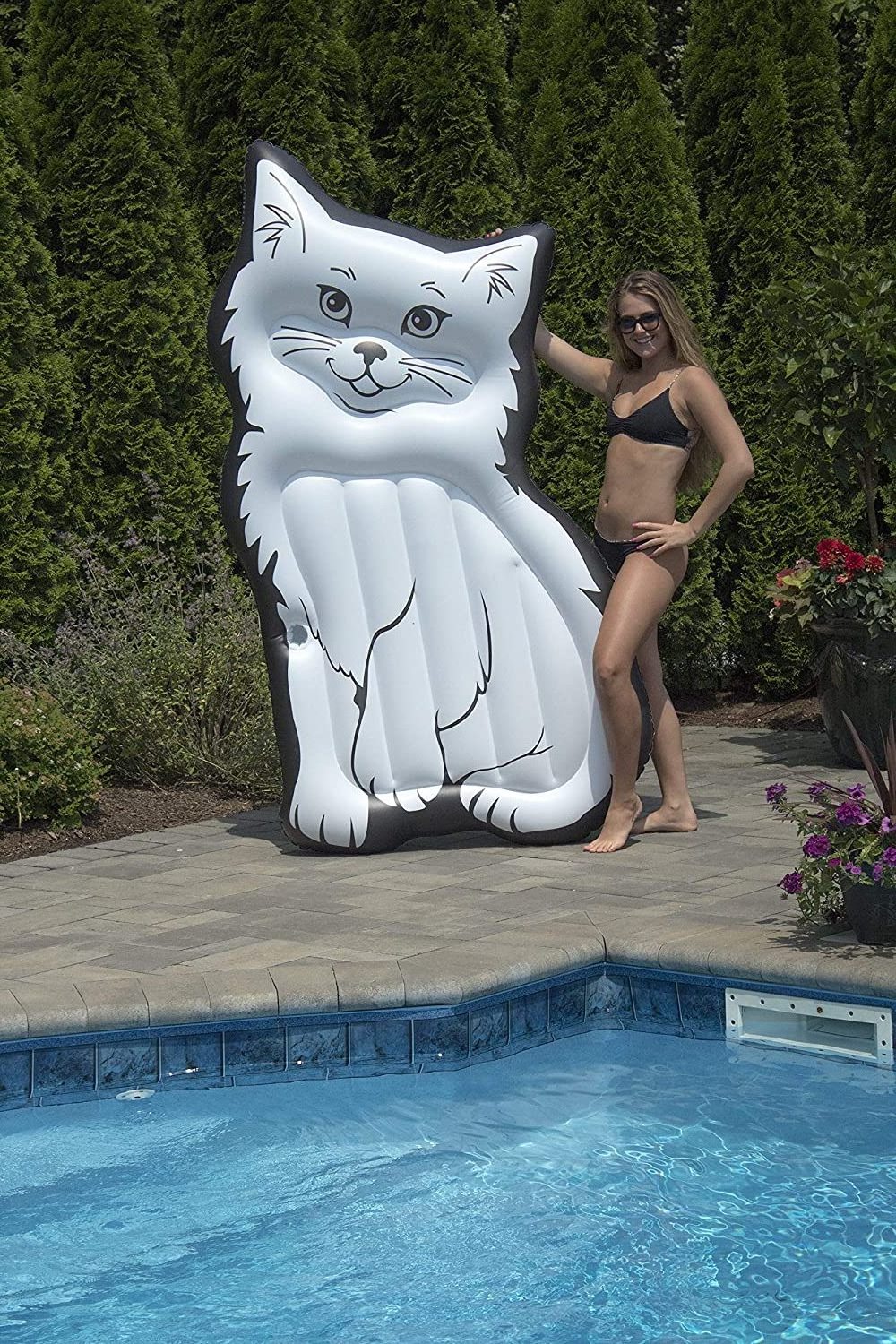 Inflatable Animal Cat Pool Float Swimming Pool Inflatables air Mattress Ride-on Summer Party Pool Toys Raft Lounge for kids