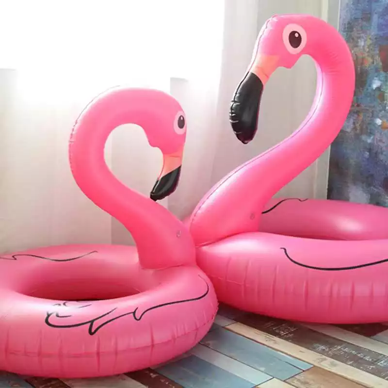 120cm Pink Flamingo Swimming Ring Inflatable Floats Pool Toys Adult Swim Laps Water Raft Air Mattress DHL Freeshipping