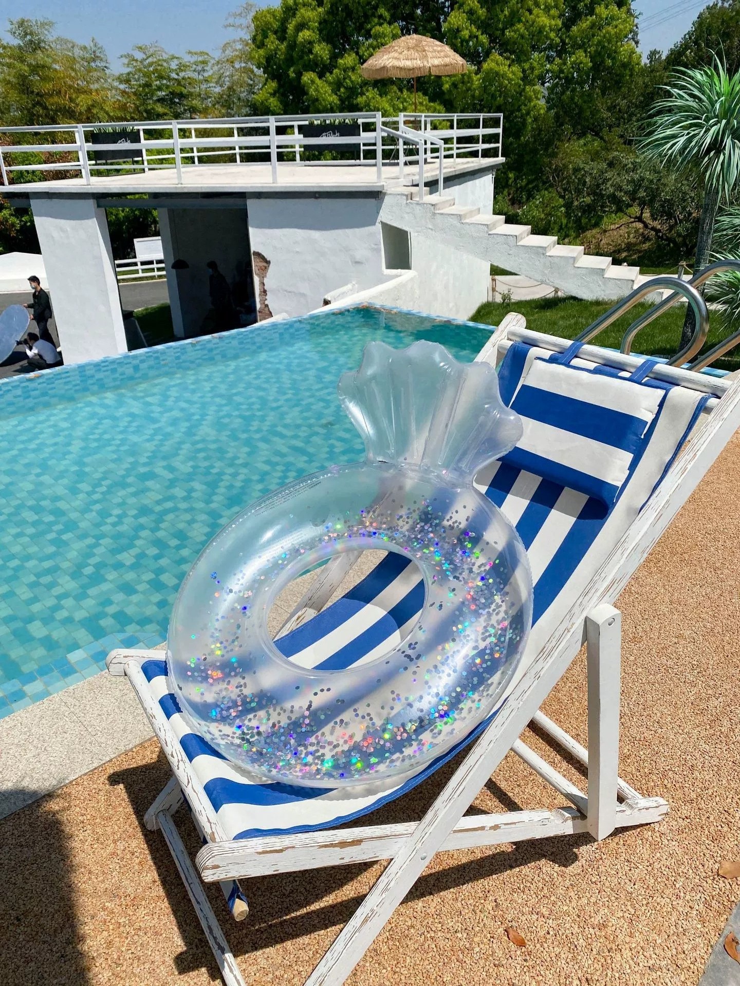 Summer Party Outdoor Water Recreation Swimming Pool Floats Access Shell Swim Rings Glitter