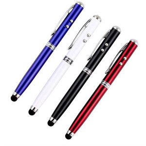 New School Supplies Office Stationery Ball Point Pen LED Laser Light  Screen Stylus Pen