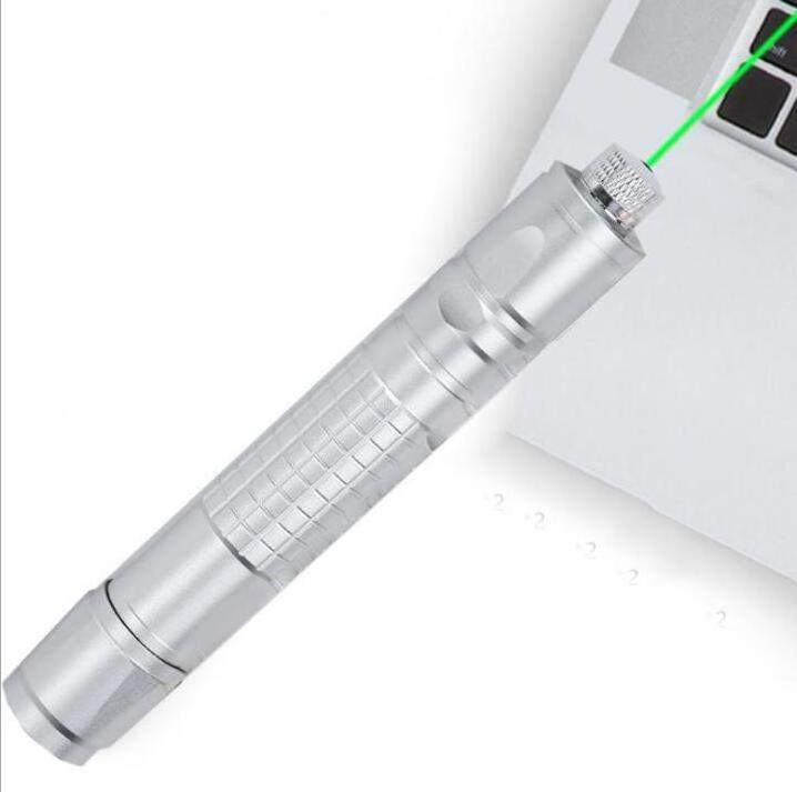 USB Charging type green laser pointer with ON/OFF switch on tail