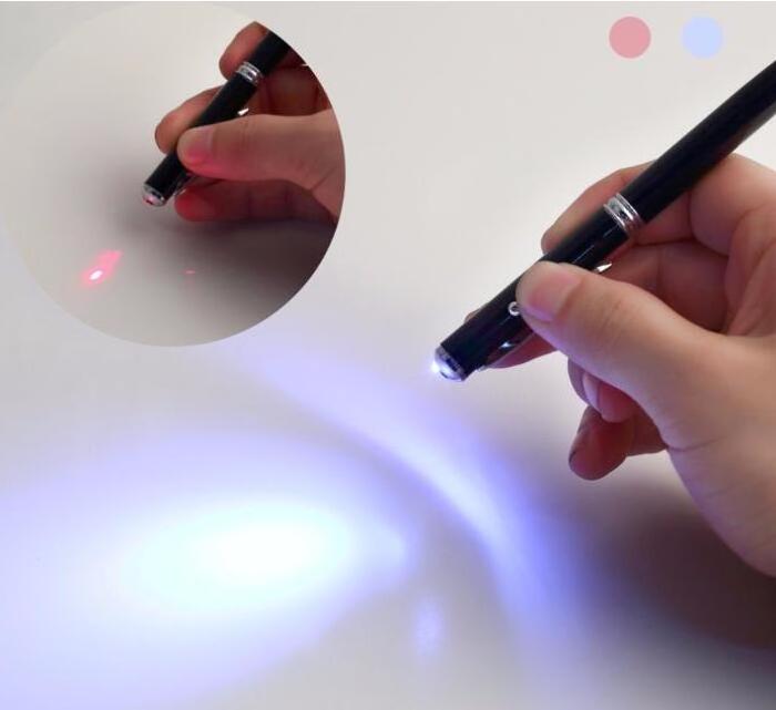 New School Supplies Office Stationery Ball Point Pen LED Laser Light  Screen Stylus Pen