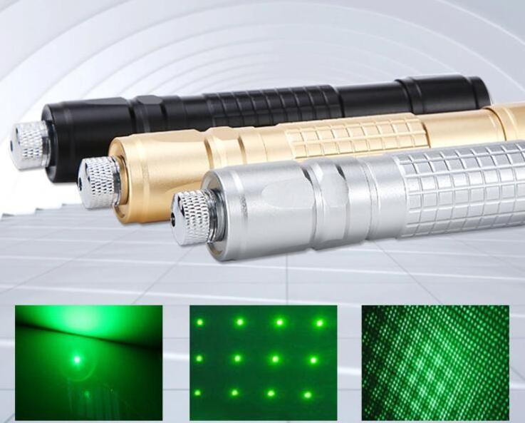 USB Charging type green laser pointer with ON/OFF switch on tail