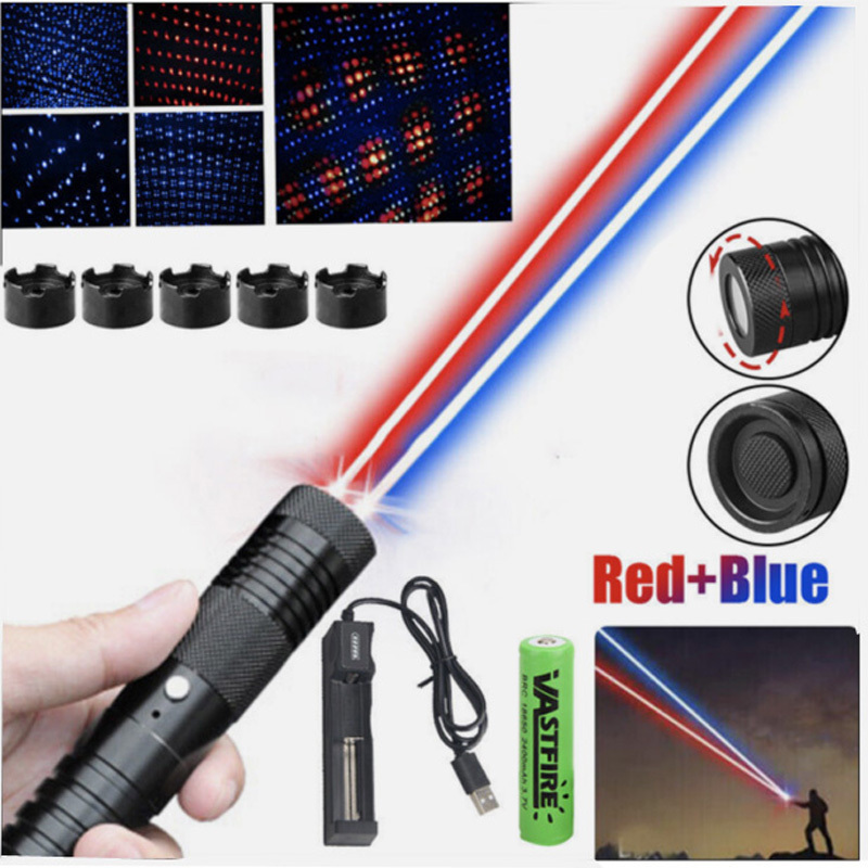 Red Blue dual laser light full sky star laser pointer for conference and driving school indicator laser light