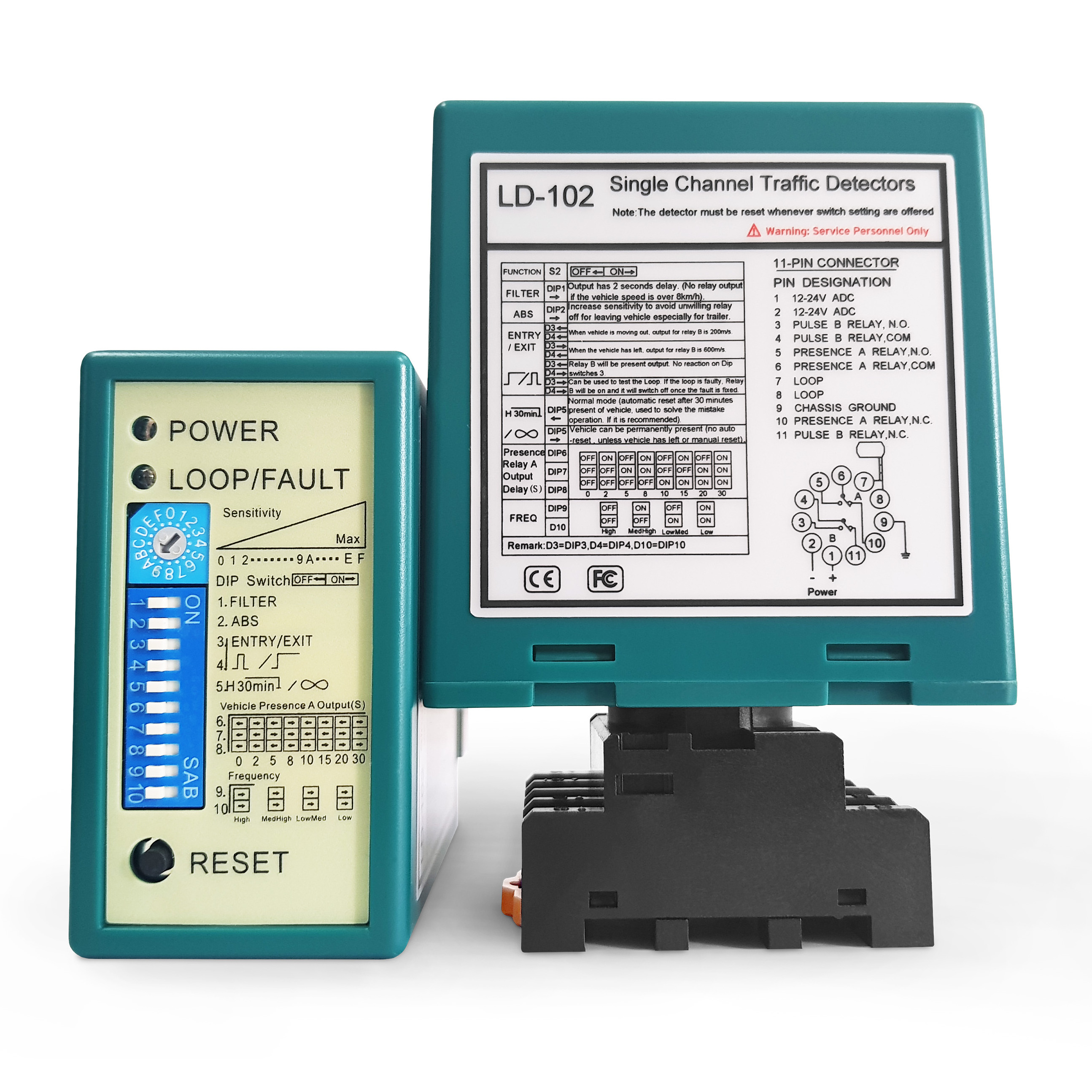 JUTAI LD-100 Hot Selling Barrier Gate Loop Detector for Car Parking Space Management System.