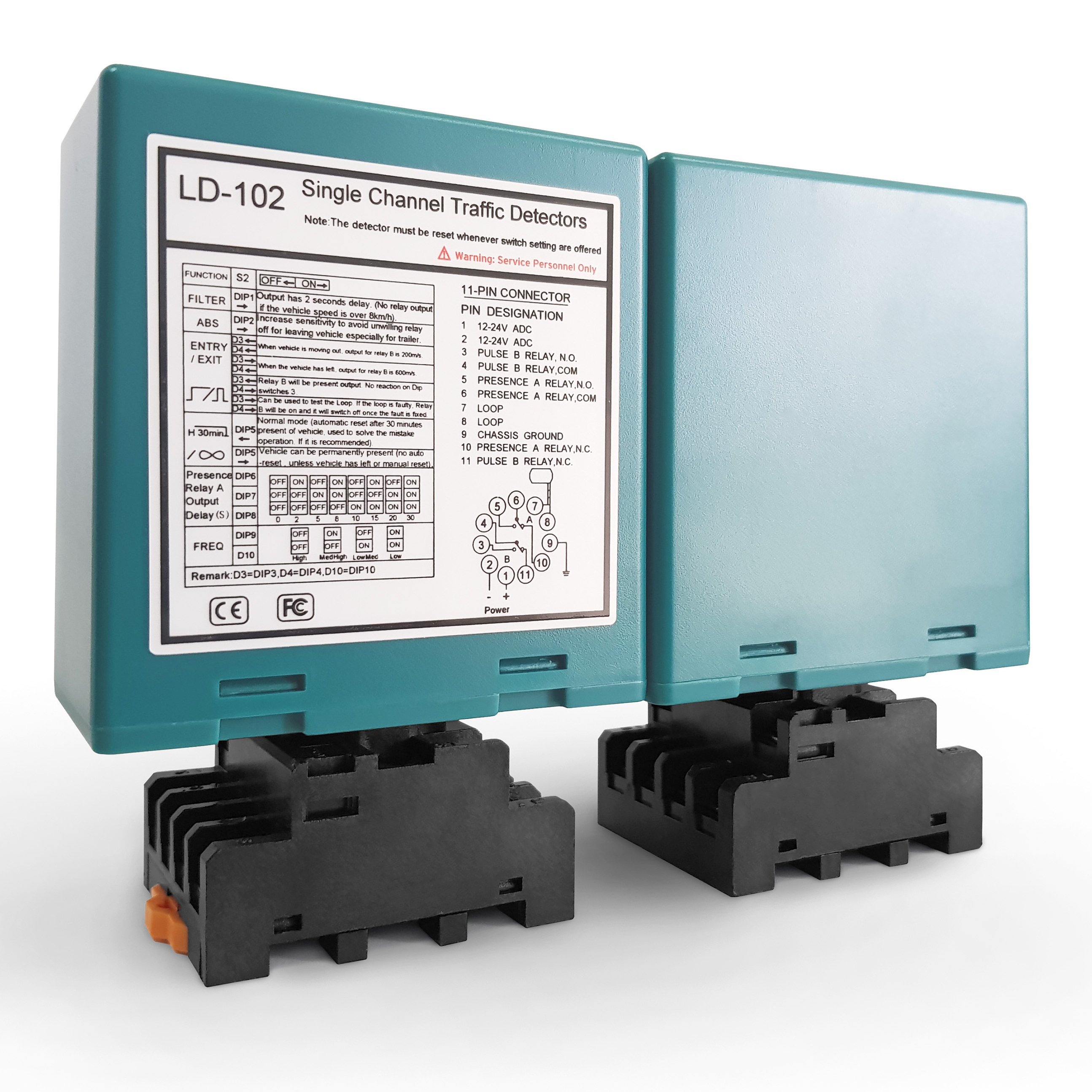 JUTAI LD-100 Hot Selling Barrier Gate Loop Detector for Car Parking Space Management System.