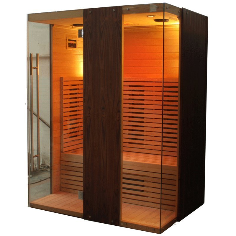 Modern Customize Design Dry Steam 4 Person Western Red Cedar Square Far Infrared Sauna Room