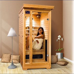 1 Person Indoor Dry Sauna Room Magic Dynamic Cedar Wood Saunas Infrared Sauna Heating System