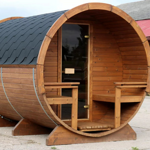 Enjoying Barrel Sauna Steam Garden Sauna 10 Person Saunas De Madera Para Exterior