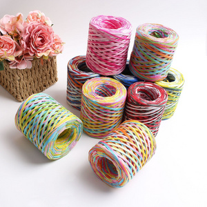 natural color environmentally friendly rope paper raffia yarn for crochet handbags