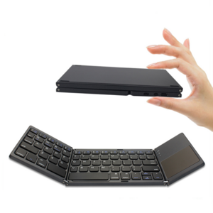 Full Size Foldable Slim Mini Keyboard Foldable Wireless Bluetooth Keyboard with Touchpad for Tablets, Notebooks, Mobile Phones