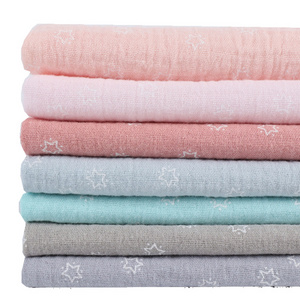 No Moq Printed Baby Swaddle Eco-friendly Cotton Muslin Double Gauze Fabric For Sleep Wear