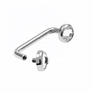 Eternal Metal ASTM F136 Titanium Crystal Dermal Anchor Top Surface Barbel Body Piercing Jewelry