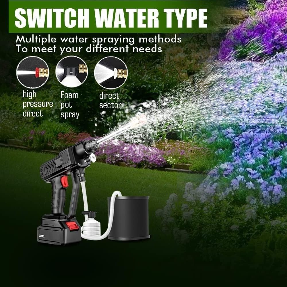 ODM Portable Powerful High Pressure Lithium Cordless Wireless Car Wash Water Jet The Flowers Foam Gun Car Cleaning Washer