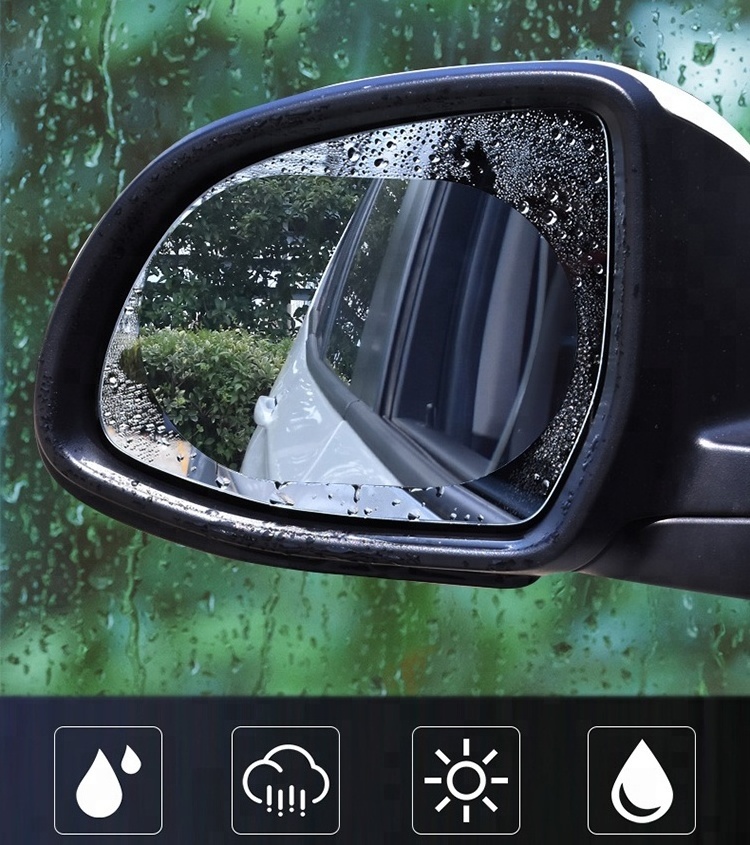 Jutien Existing Small Wholesale Car Universal Anti Fog PET Waterproof Rear View Mirror Protector Clear Transparent Film