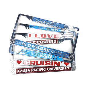 Jutien American Gauge Zinc Alloy License Plate Frame Canadian License Plate Frame Modified License Plate Frame