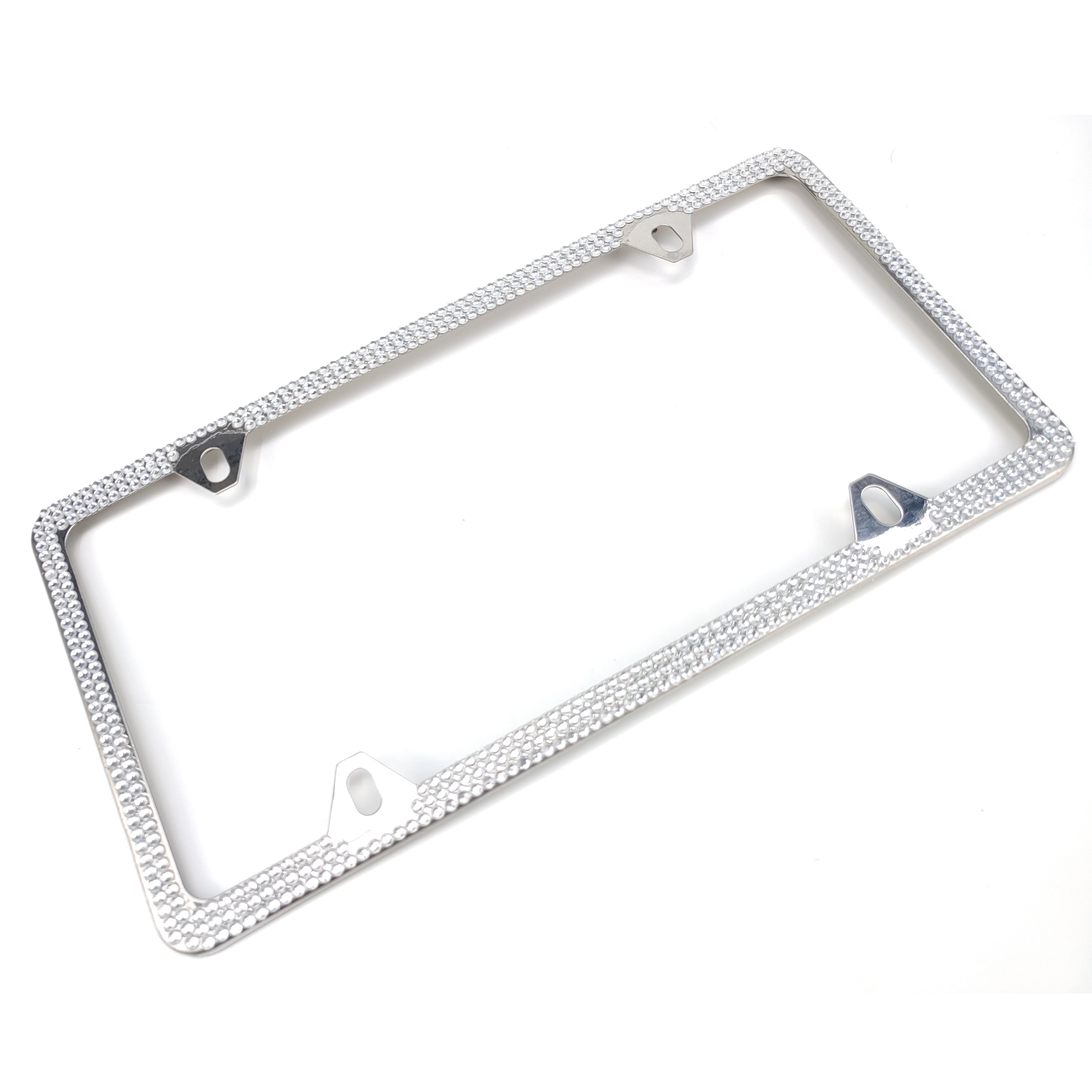 Luxury Custom Design Car License Plate Frame Number USA flag Sparkle Crystal Bling License Plate Cover License Plate Holder