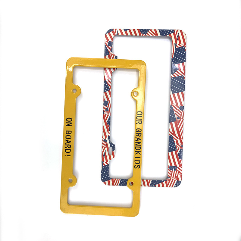 Jutien American Gauge Aluminum Alloy Car License Plate Frames Plate Frame American Zinc Alloy License Plate Explosion Model