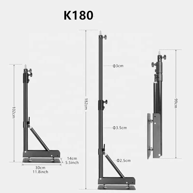 Photography Reflector Soft Box Wall Monopod Arm Live Stream Studio Light LED Ring Light Wall Mounted Bracket Arm Stand Tripod