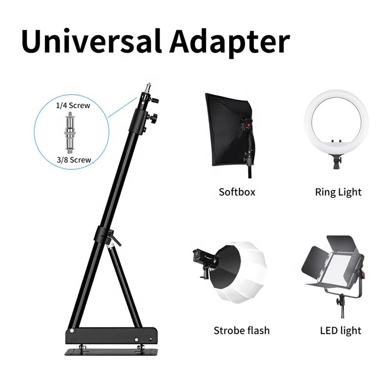 Photography Reflector Soft Box Wall Monopod Arm Live Stream Studio Light LED Ring Light Wall Mounted Bracket Arm Stand Tripod