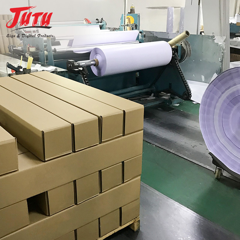 Solvent Vinyl while clear self adhesive vinyl for printing for eco solvent UV printing vinyl roll