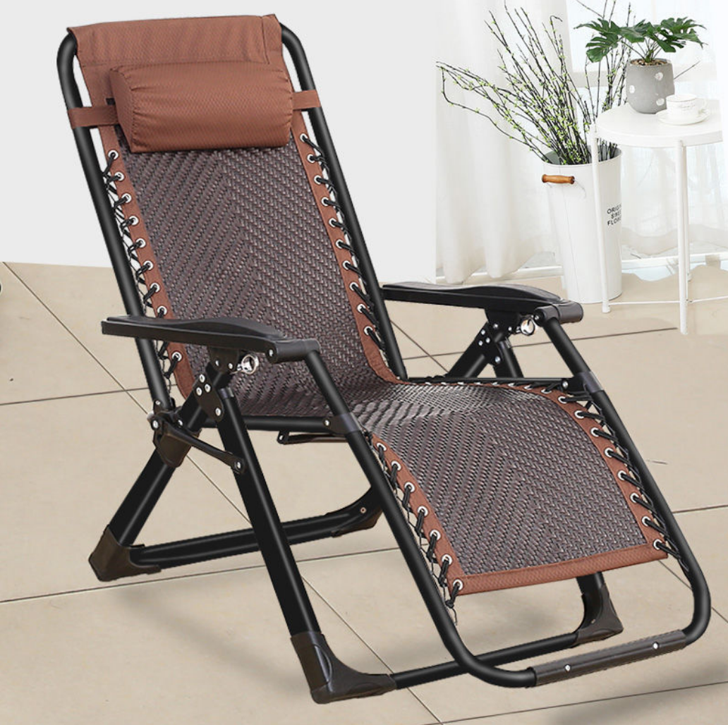 Outdoor Elderly Lazy Lounge Chair Folding Teslin Resting Chair For Wholesale