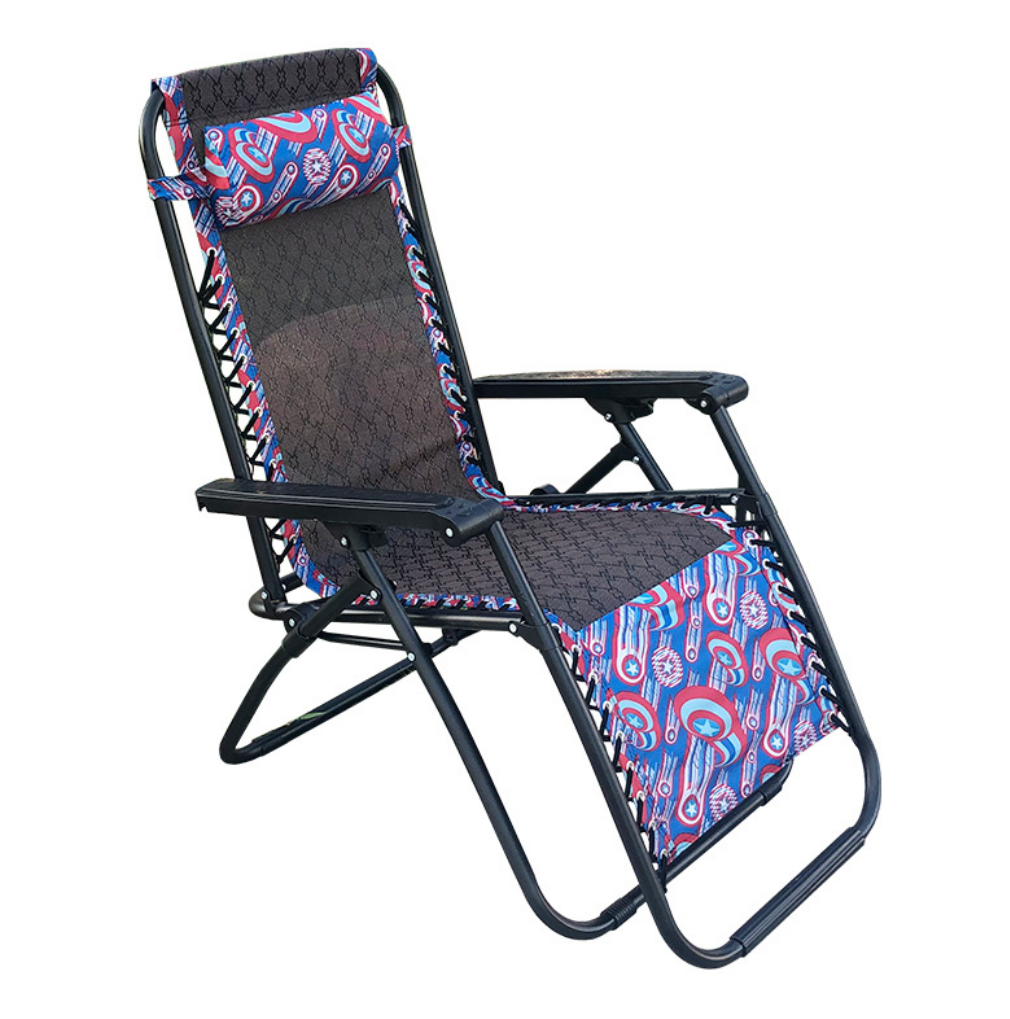 Outdoor Elderly Lazy Lounge Chair Folding Teslin Resting Chair For Wholesale