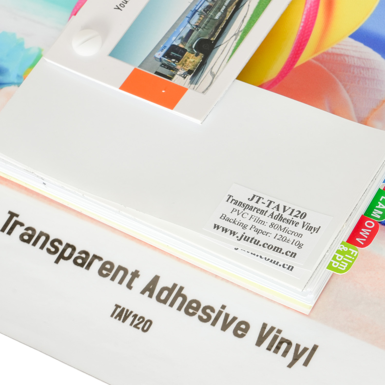 SAV solvent/eco-solvent/UV inkjet printing 100 micron self adhesive vinyl clear permanent glue with 140g release paper