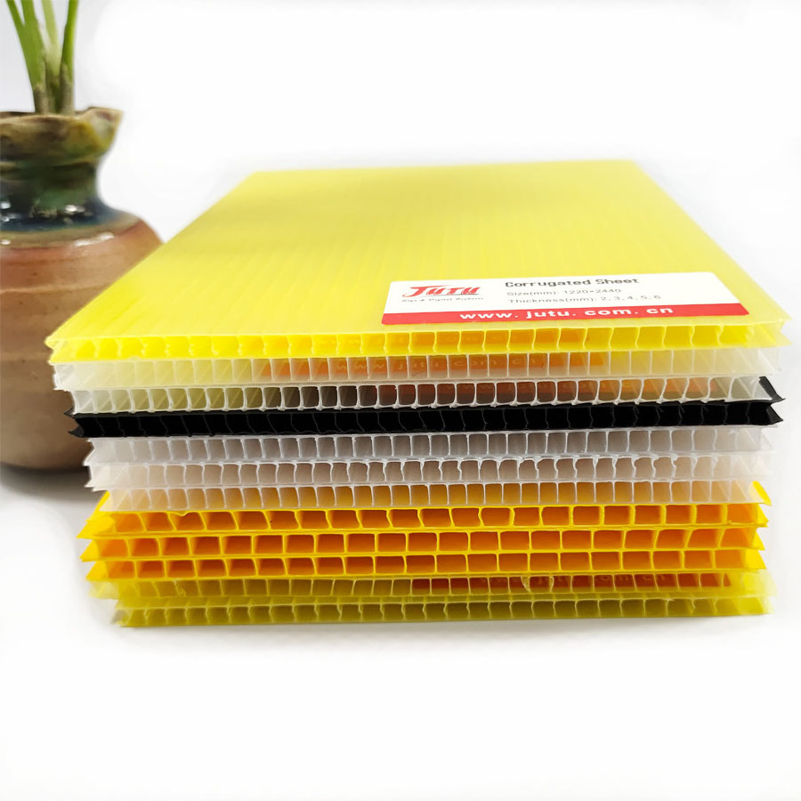 Eco Friendly Waterproof PP Hollow Corflute Corrugated Sheet Plastic Coroplast Sheet