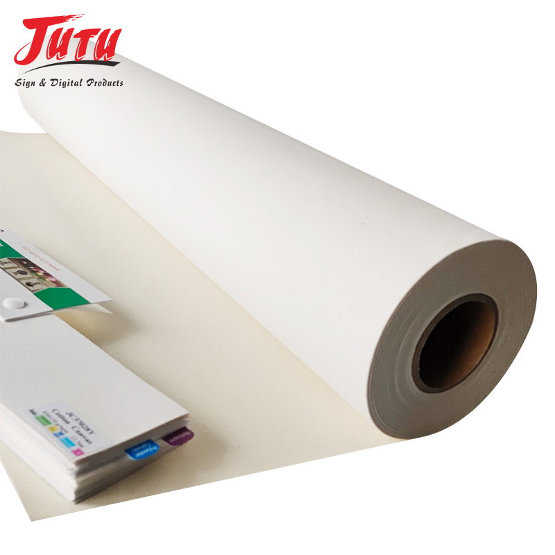 100% Cotton 44 Inch Inkjet Canvas Roll For Canvas Printing Board