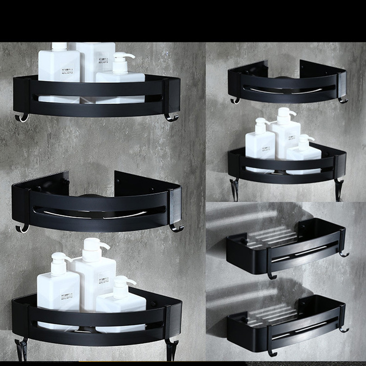 Jutye bathroom  Stainless Steel   black wall mounted Shower Storage Caddy Shelf   commodity shelf