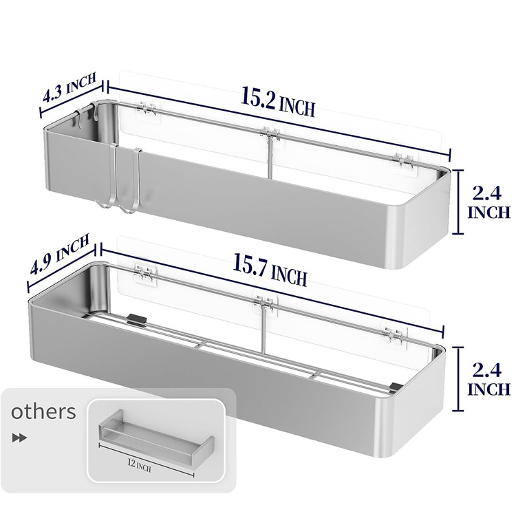 Jutye Shower Rack with Large Capacity  Shelf for Inside Shower with Large Capacity White Shower Caddy