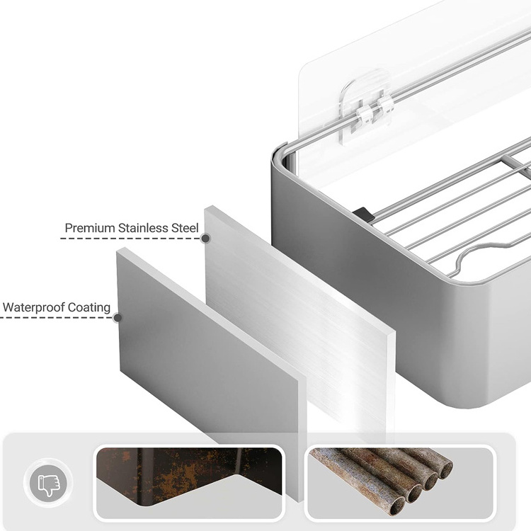 Jutye Shower Rack with Large Capacity  Shelf for Inside Shower with Large Capacity White Shower Caddy