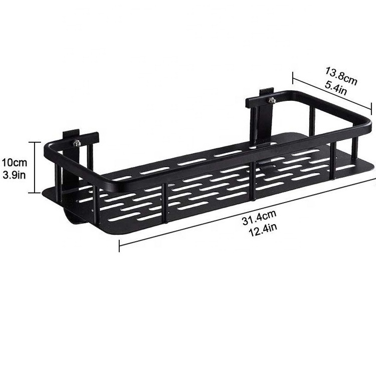 Jutye bathroom  Stainless Steel   black wall mounted Shower storagee caddy shelf